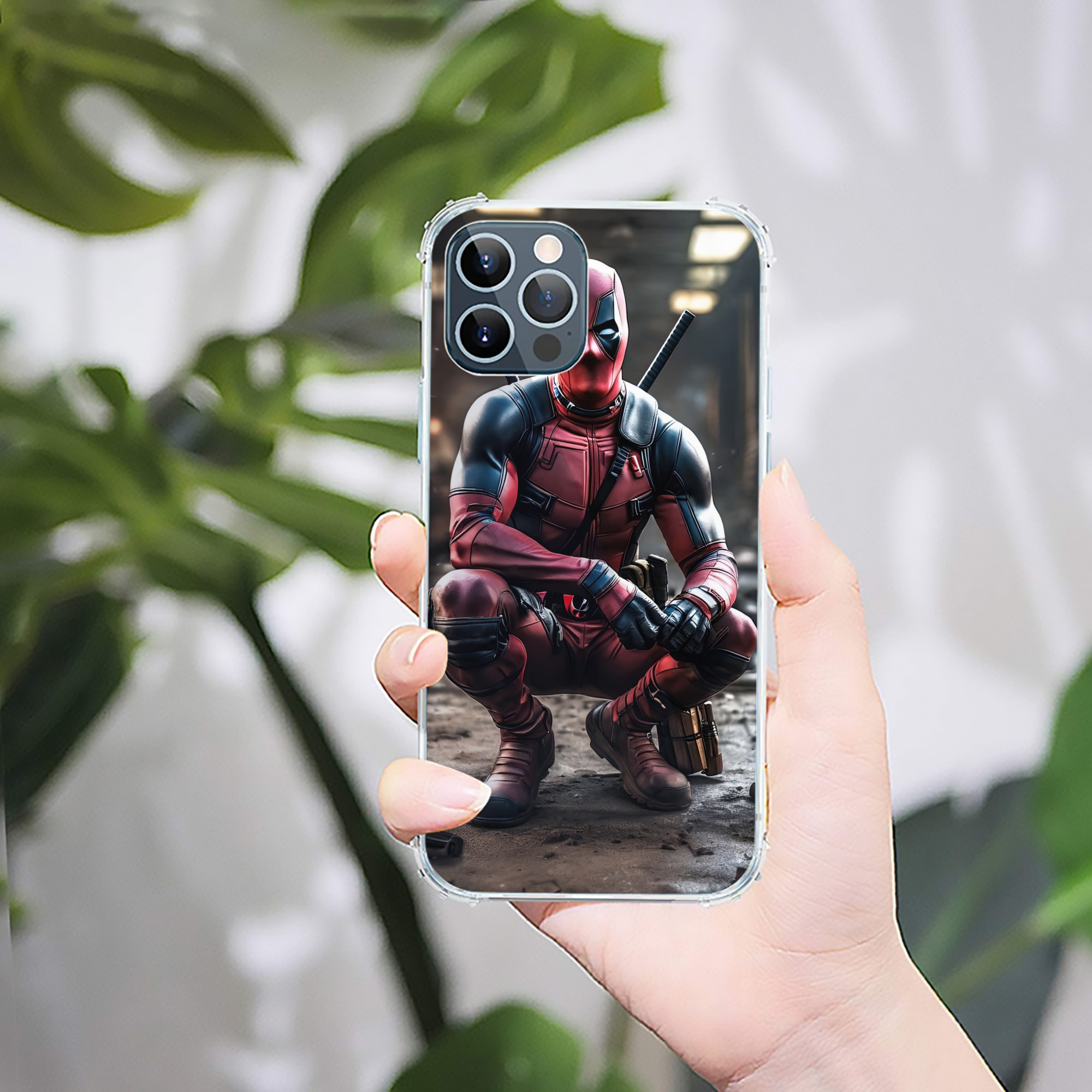 （画像用） Deadpool デッドプール 【iPhone 12シリーズ対応】透明スマホケース（クリアソフトケース）